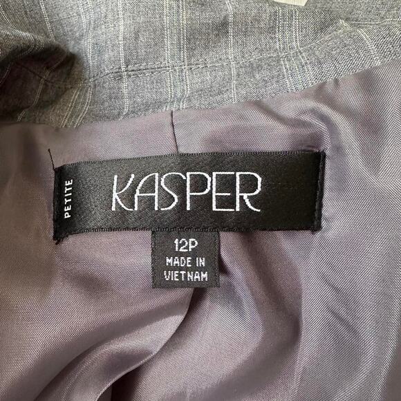 Vintage Blazer Womens Size 12P Gray Large Buttons Retro Business Casual Office - Picture 6 of 7